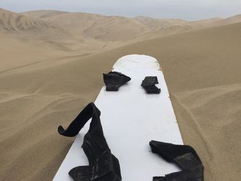 Sandboard at desert