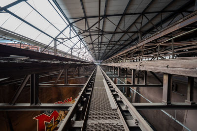 Low angle view of escalator