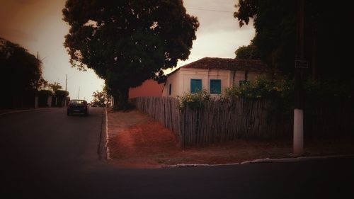 Road with trees in background