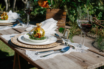 Close-up of drink on table