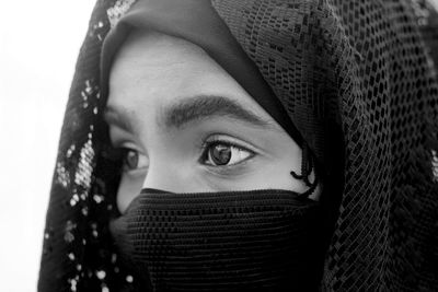 Close-up portrait of young woman