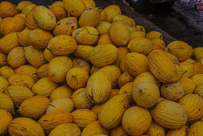 High angle view of fruits for sale at market stall