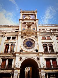 Low angle view of clock tower