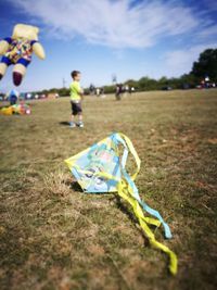 Close-up of man against sky
