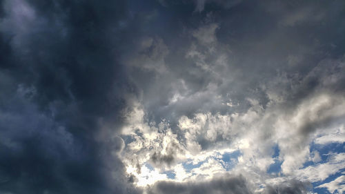 Low angle view of clouds in sky