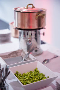 Close-up of food on table