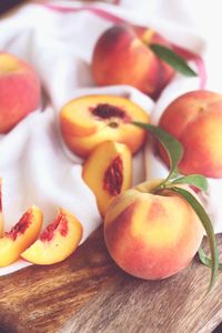 Close-up of apples on table