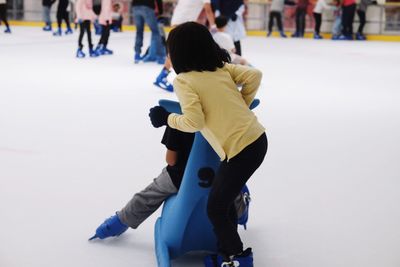 Children playing in snow