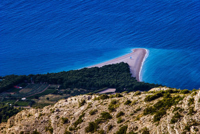 High angle view of beach