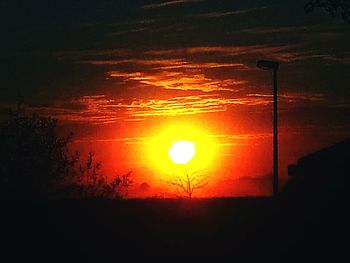 Scenic view of orange sky during sunset