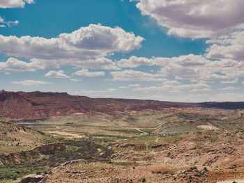 Scenic view of desert against sky