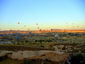 Scenic view of landscape against clear sky