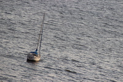 Close-up of boat in sea
