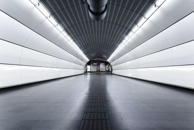 Empty underground walkway