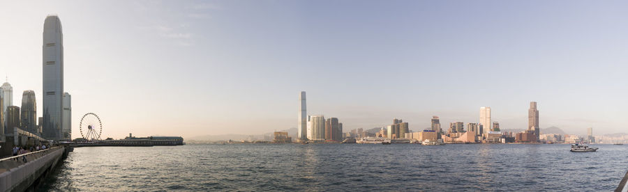 View of buildings in city against sky