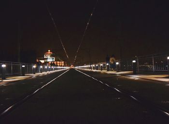 Road in city at night