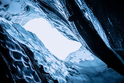 Aerial view of frozen sea