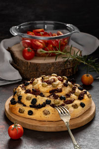 Close-up of cake on table