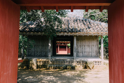 Exterior of wooden house