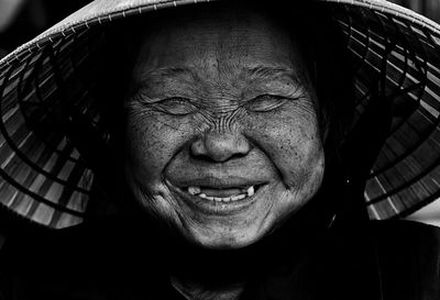 Close-up portrait of senior asian woman