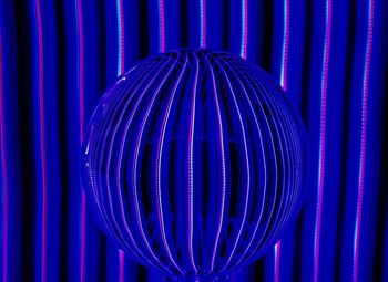 Close-up view of blue curtain