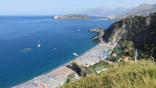 High angle view of townscape