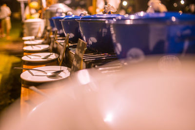 Close-up of wine glass on table at restaurant