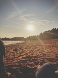 Scenic view of sunset over sea