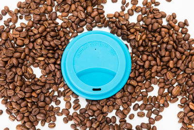 High angle view of coffee cup