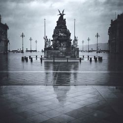 Church against cloudy sky