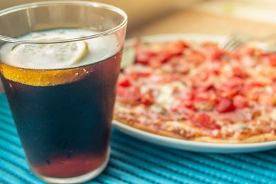 Close-up of drink on table