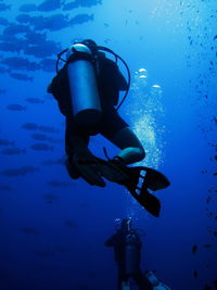 Man swimming in sea