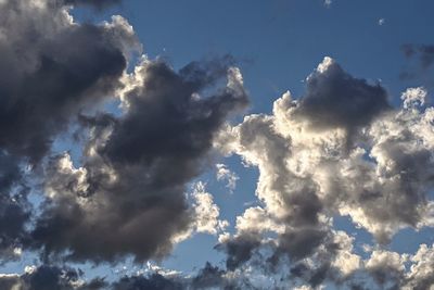 Low angle view of clouds in sky