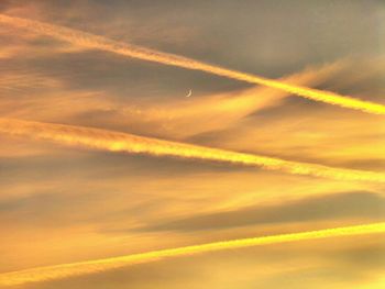 Low angle view of sky at sunset