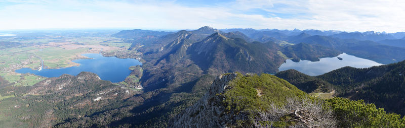 Panoramic view of mountains against sky