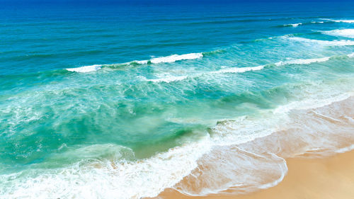 High angle view of beach