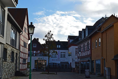 Buildings in city against sky