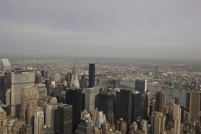 Aerial view of city at waterfront