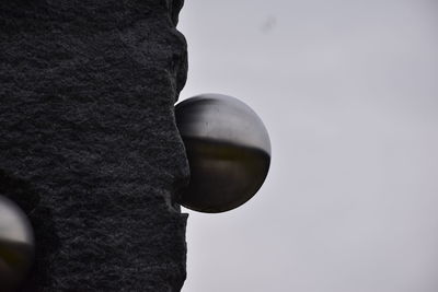 Low angle view of statue against clear sky