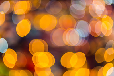 Defocused image of illuminated lights