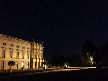 View of illuminated building at night