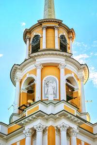 Low angle view of cathedral against sky church  kremlin russia riazan landmark in the city.