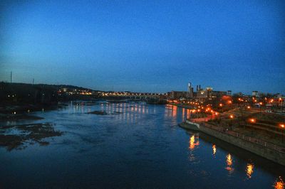 Illuminated city at night