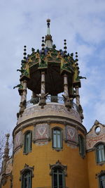 Low angle view of temple against sky
