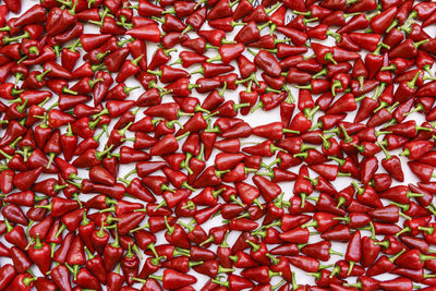 Full frame shot of red chili peppers