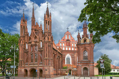 Low angle view of church against sky