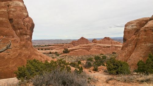 Scenic view of desert against sky