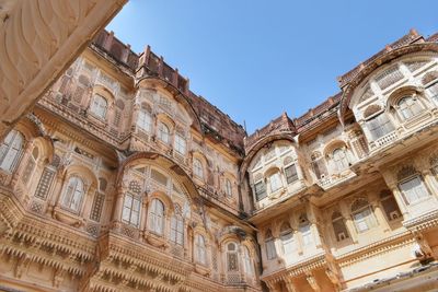 Low angle view of historical building against sky