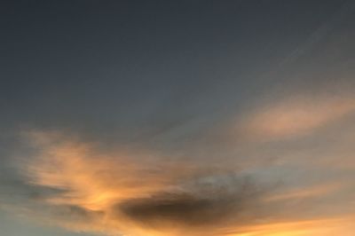 Low angle view of sky during sunset