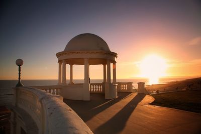 View of building at sunset